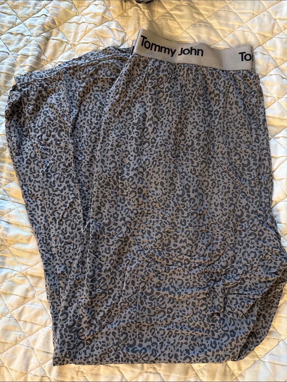 Tommy John Gray Leopard-Print Pajama Pants